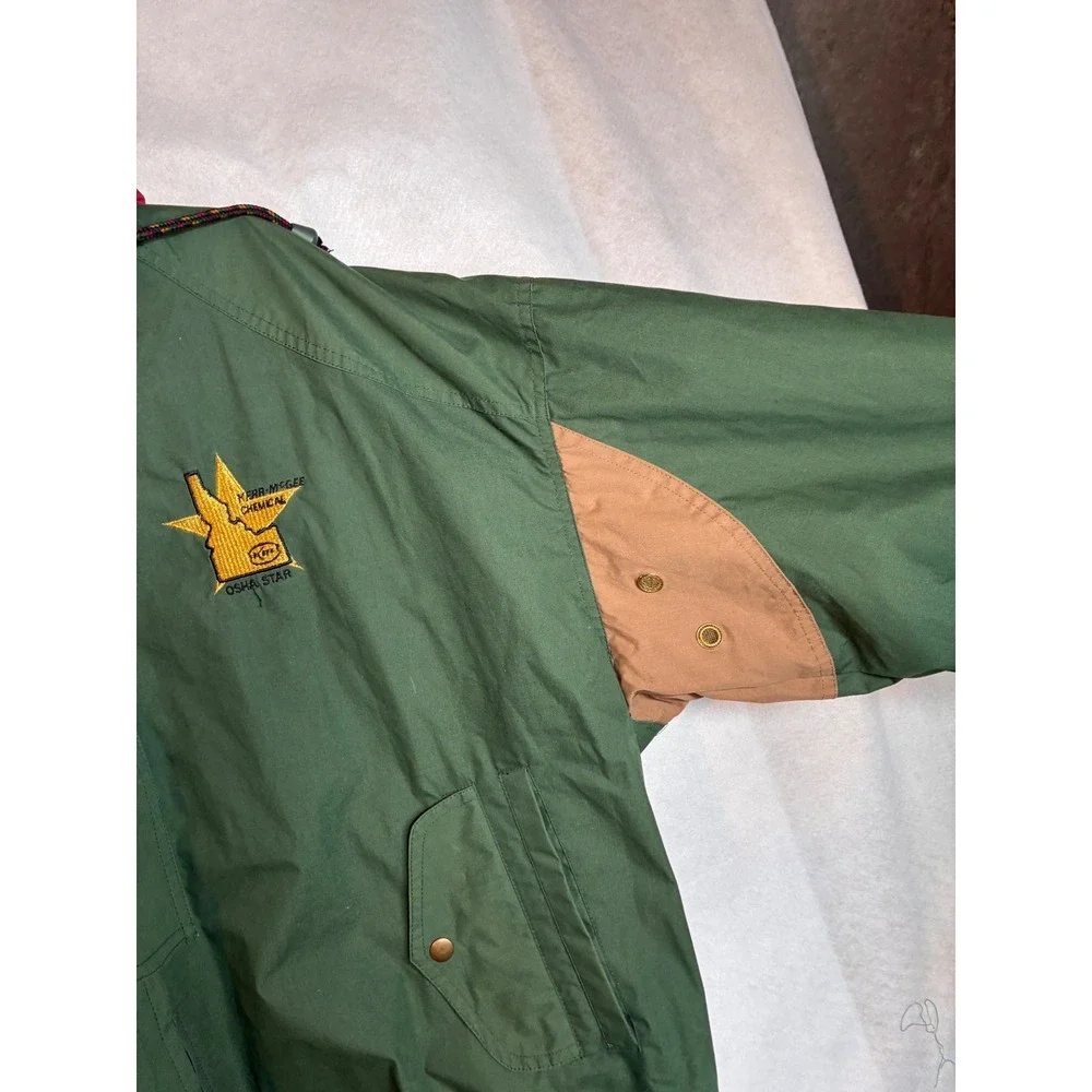 Vintage WinnerMate Kerr-McGee OSHA Star Bomber Jacket Green XXL‎ Smitty Workwear